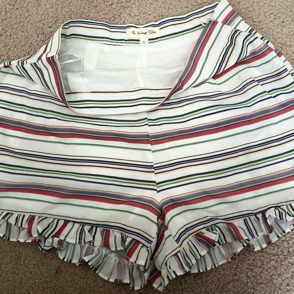 Striped Ruffle Shorts - Picture 2 of 3